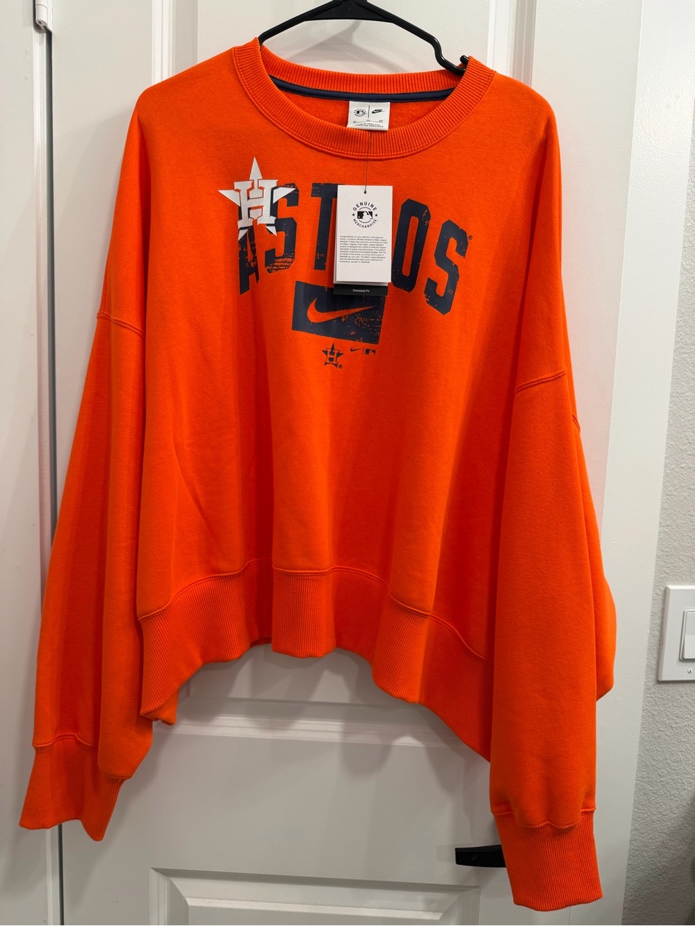 Nike Orange Houston Astros Graphic Crewneck